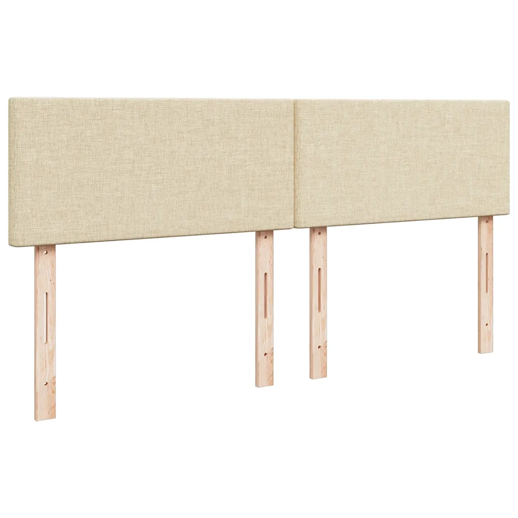 Giroletto a Molle con Materasso Crema 180x200 cm in Tessuto