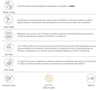 Doccia Solare da Giardino 28L Miscelatore e Lavapiedi Tevere B Bianco Perla