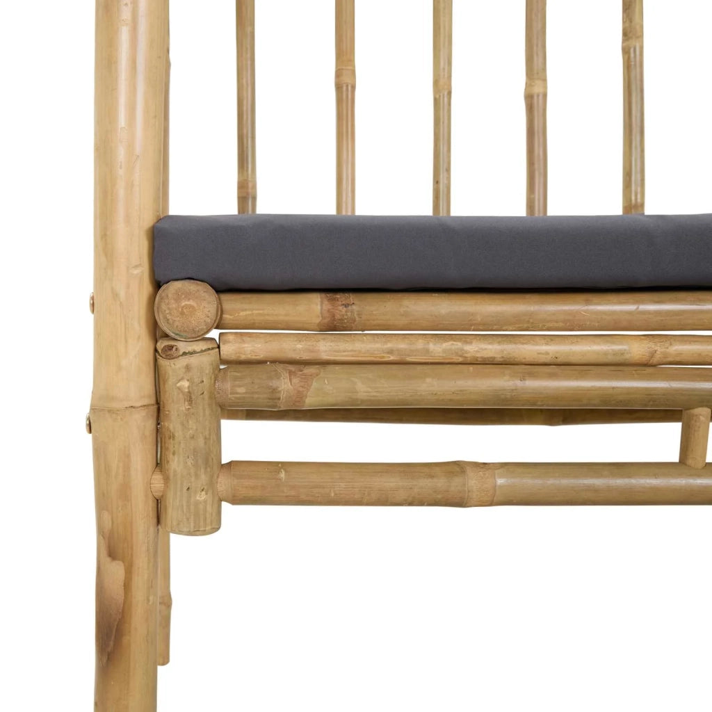 Arco da Giardino con Panchina Naturale 115 x 50 x 205 cm Bambù 42028058
