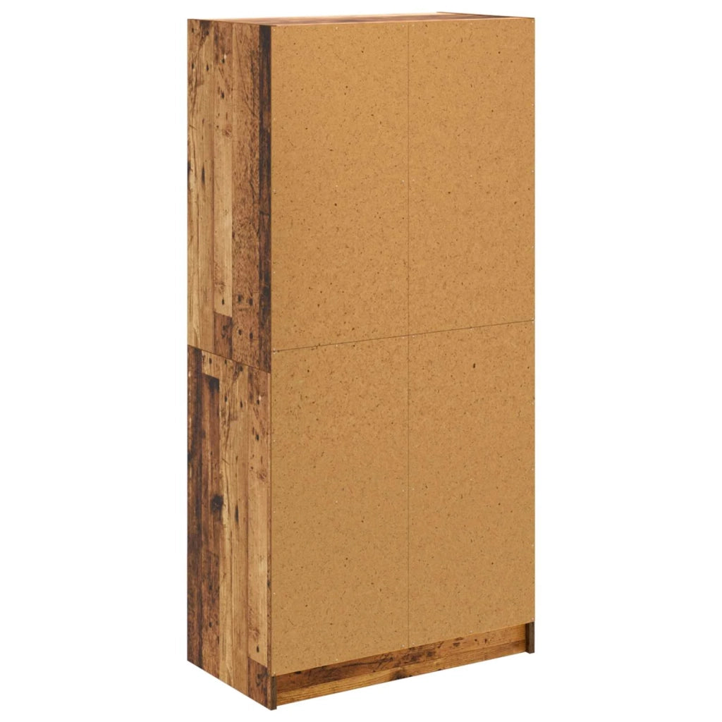 Credenza | Madia | Buffet da pranzo | Armadio da pranzo Legno vecchio 68 x 37 x 142 cm Legno multistrato
