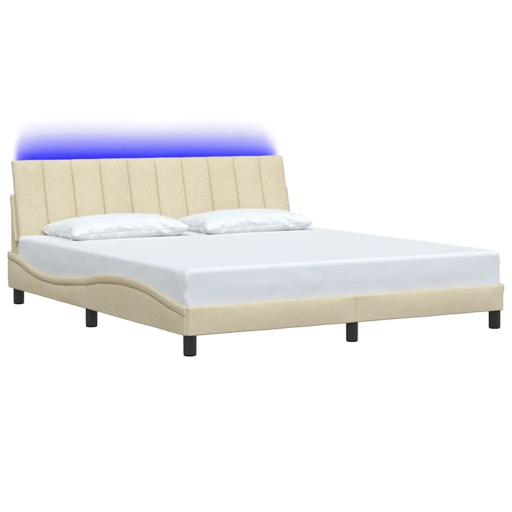 Giroletto senza Materasso Hanko Crema 180x200 cm in Tessuto