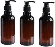 Pompa per flaconi PET ricaricabile 250 ML - Set di 3 pezzi - Ideale per shampoo, gel doccia e cosmetici - Coperchi pompa in plastica nera - Accessori da bagno - Olio per make-up.