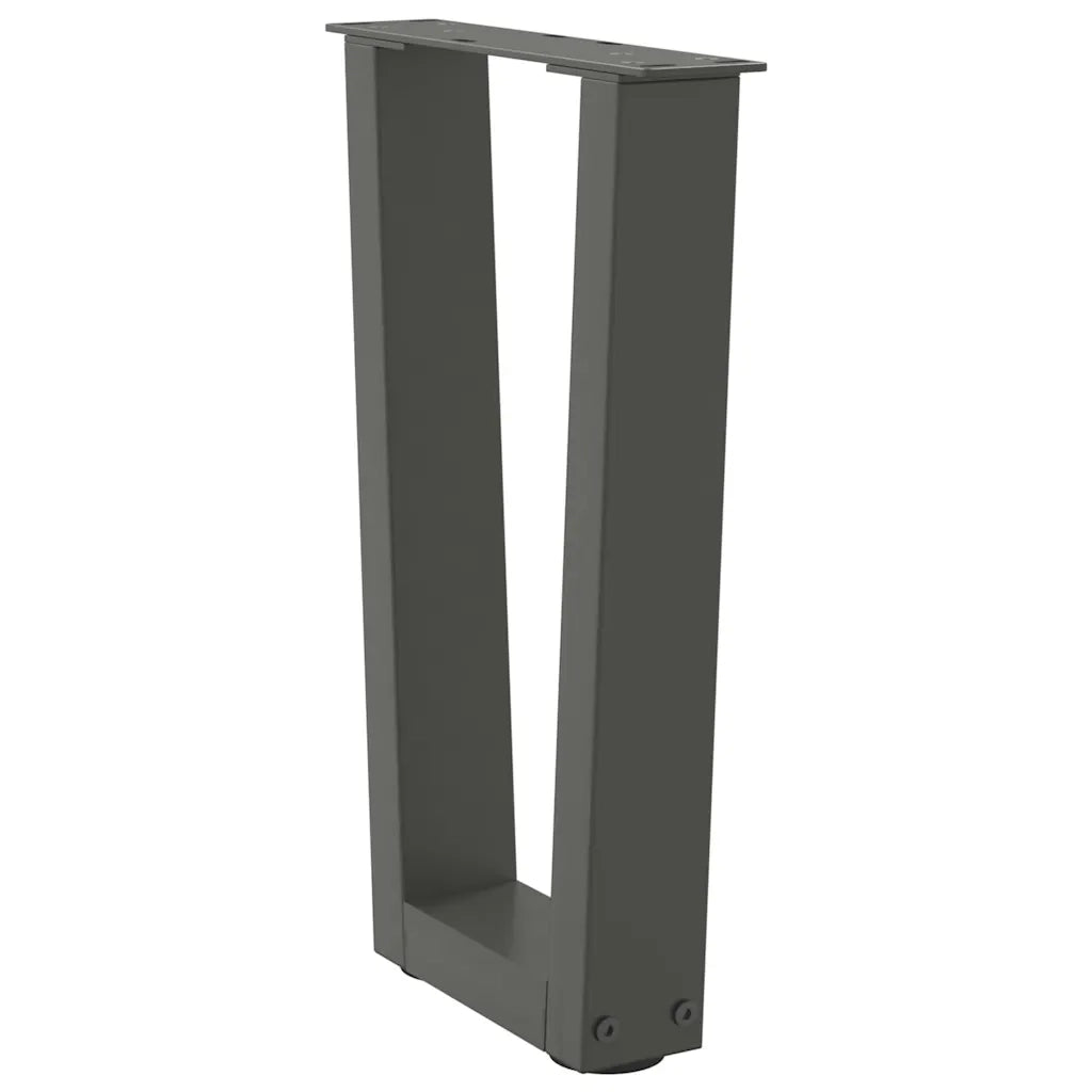Gambe per Tavolino da CaffÃ¨ a Forma di V 2 pz Antracite 38x(42-43,3) cm Acciaio