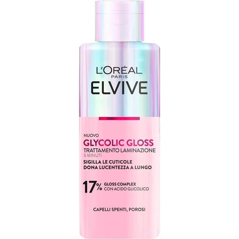 L'ORÉAL PARIS ELVIVE TRATTAMENTO LAMINAZIONE 5 MIN PER CAPELLI SPENTI E POROSI CON ACIDO GLICOLICO GLYCOLIC GLOSS 200 ML
