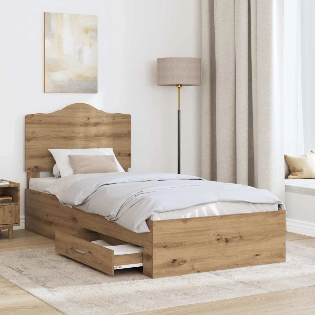 Struttura del letto Rovere artigianale 100 x 200 cm