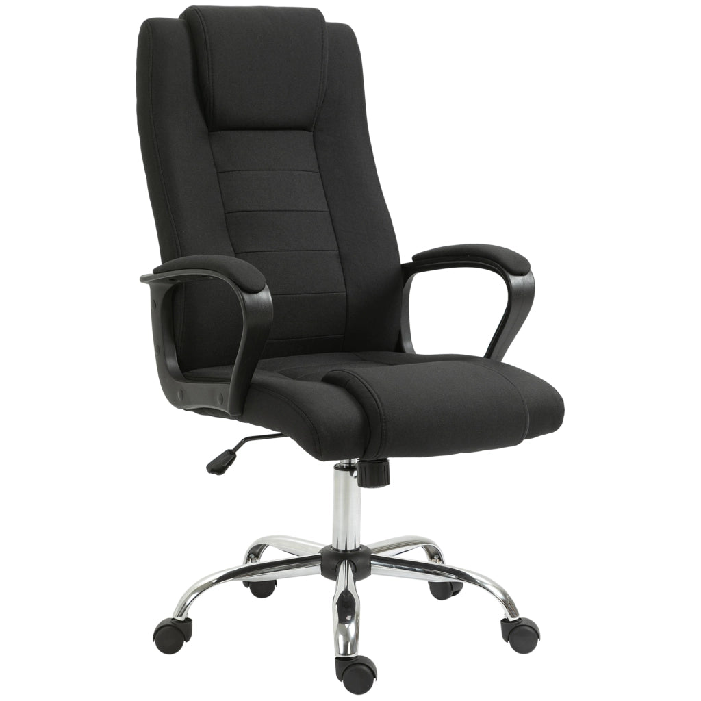 Sedia da ufficio ergonomica con braccioli ¨C zephmum ¨C nero, tessuto, altezza regolabile