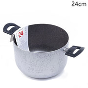 Trade Shop - Casseruola Pentola Con 2 Manici Antiaderente Diametro 14/16/24/26 Cm Utensile Per Cucinare -    -24 Cm   -