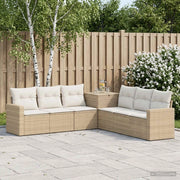 Set di divani 7 pz Beige e Bianco Crema 3448788