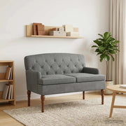 Loveseat con bottoni imbottiti Grigio Scuro 111 x 65 x 79 cm 42041844