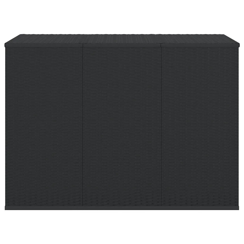 Contenitore da Giardino in Rattan PE 145x100x103 cm Nero cod mxl 68831