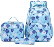 Set di Borse per Ragazze - 3 pezzi - Compreso Borsa per la Merenda - Borsa per i Soldi - Tasca per Laptop 14 pollici - Ideale per la Scuola e il Tempo Libero - Borsa Scuola