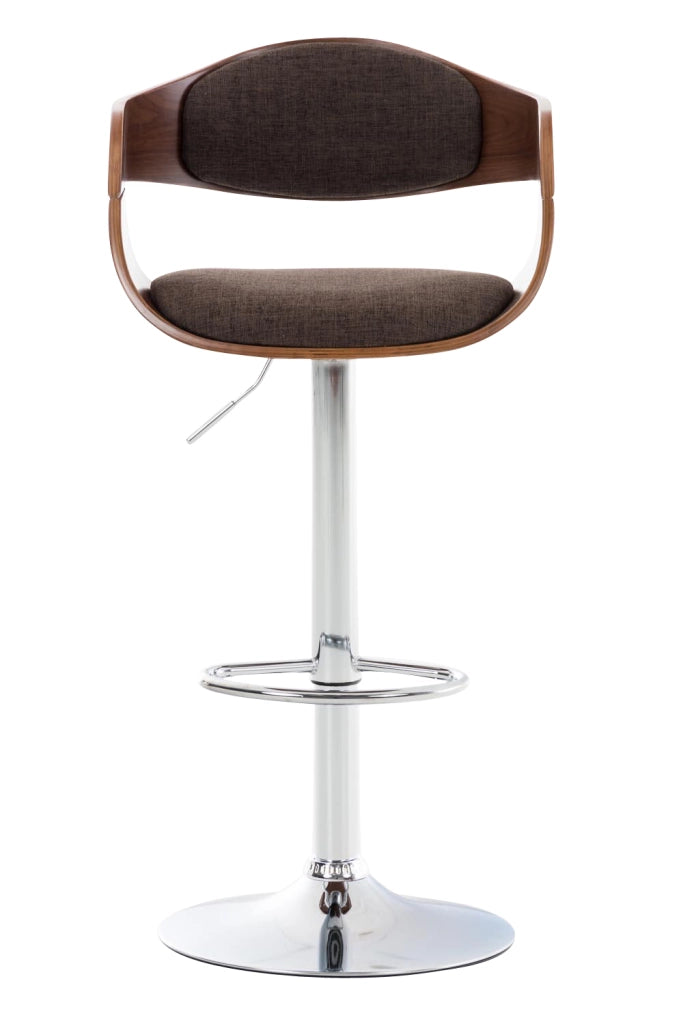 Sgabello cucina KINGSTON in tessuto Noce/marrone