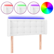 Testiera | Testata a LED Bianca 103x16x78/88 cm in Similpelle