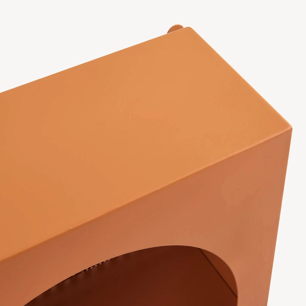 Scaffale da Parete Jäller Design Arcuato 40x30x13 cm Arancione [en.casa]