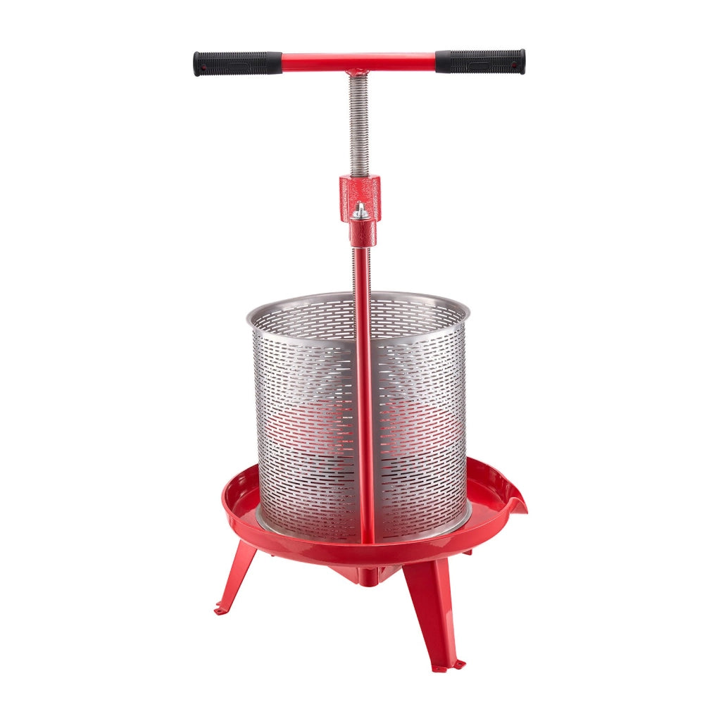 Pressa Manuale per Frutta e Vino 14L LD-BP1402 Cesto in Acciaio Inox Torchio Verticale Robusto e Pratico per Uva e Sidro