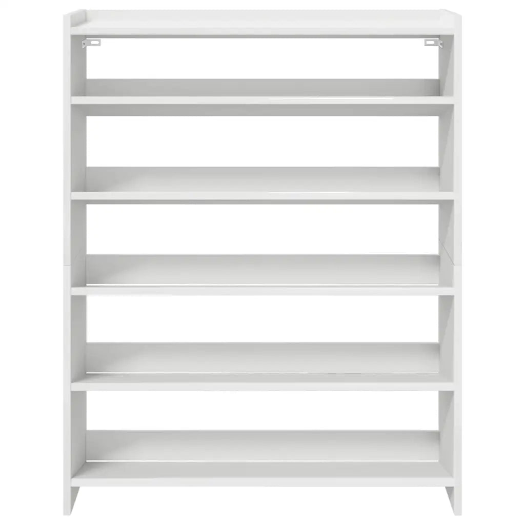 Scarpiera Bianca 80x25x100 cm in Legno Multistrato 859896