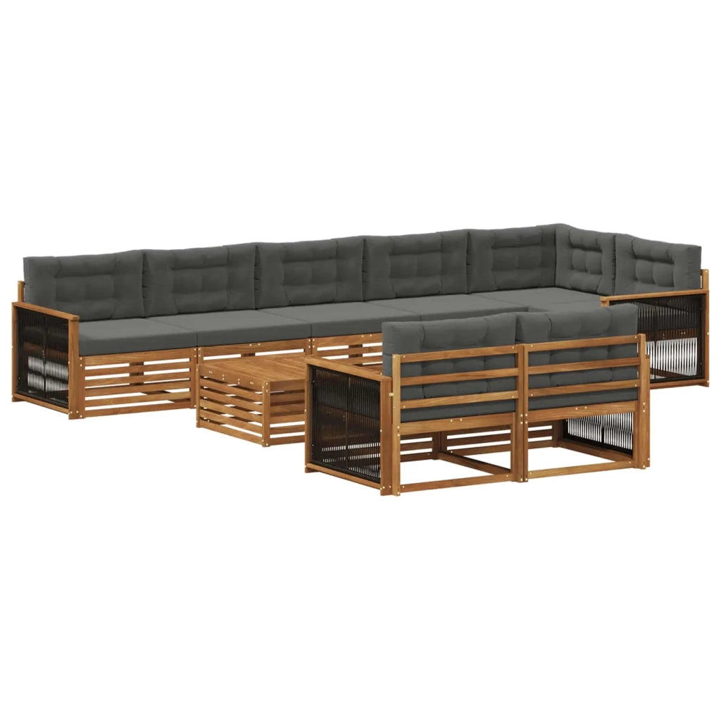 Set di divani da esterno 9 pz 3383535