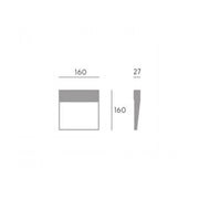 Segnapasso Moderno Geo Square Alluminio Grafite 6W Led 4000K