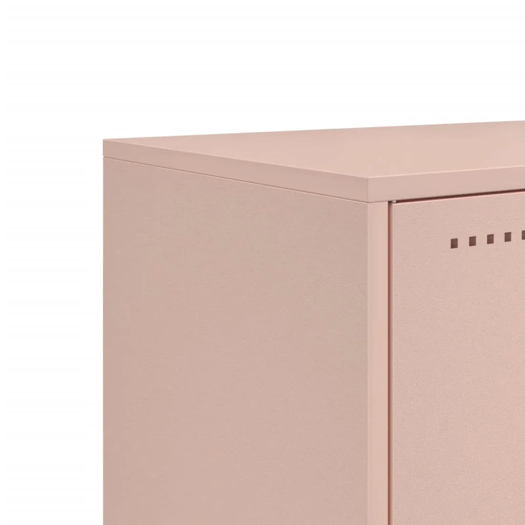 Mobile TV multimediale scaffale TV credenza mobile TV sala da pranzo soggiorno camera da letto rosa 100,5 x 39 x 43,5 cm acciaio rosa 02_0028278