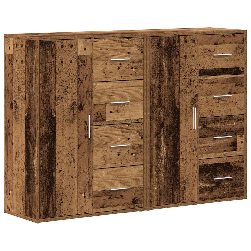 Credenza 2 pcs Legno vecchio 60 x 31 x 84 cm Legno multistrato 3334311