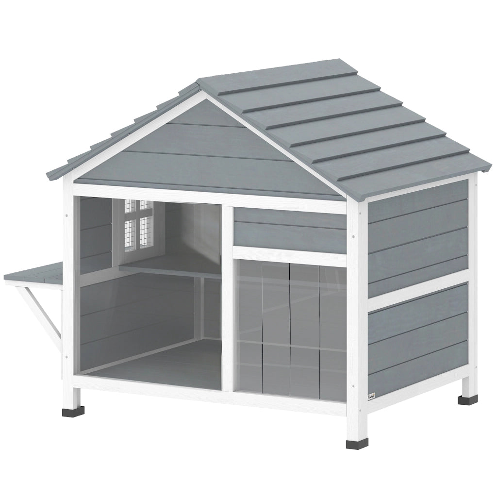 Casetta per Gatto Esterno ¨C zephmum ¨C Grigio 101x72.5x81cm