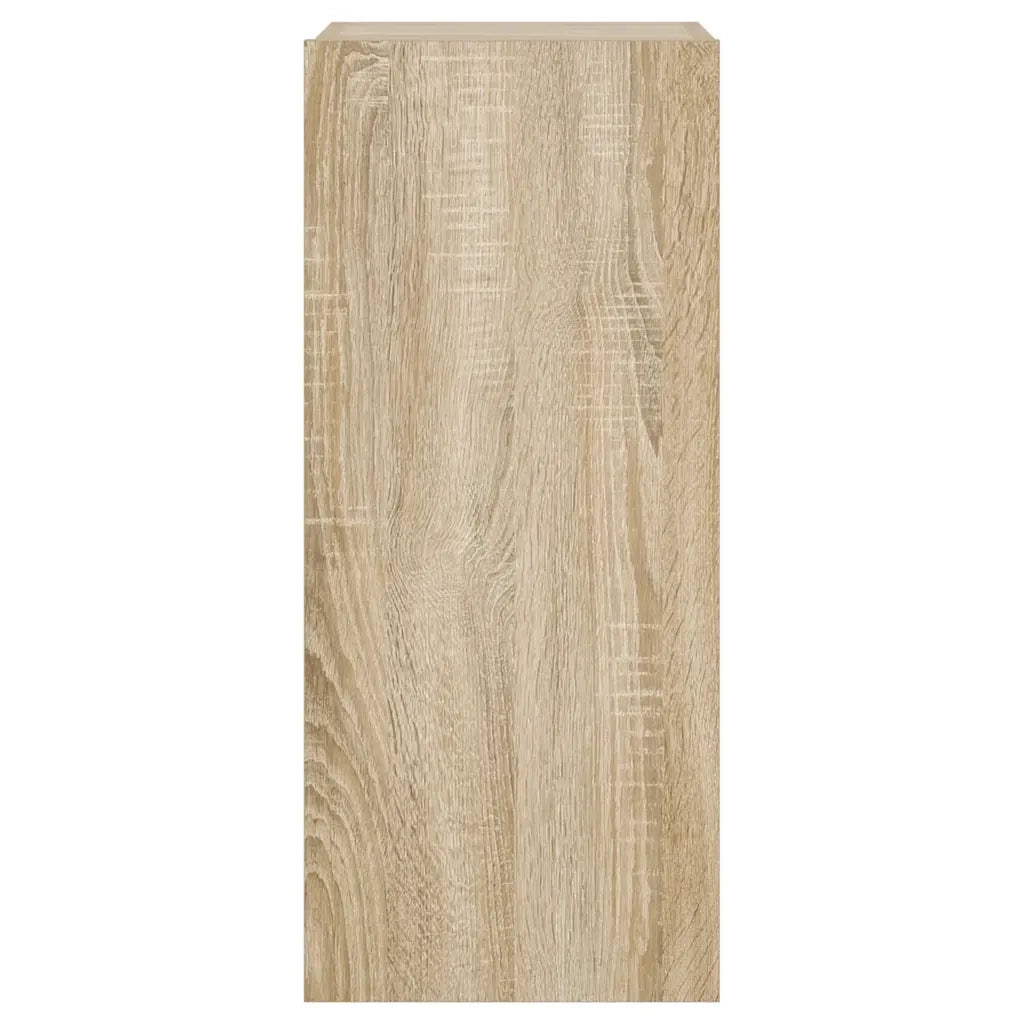 Mobile TV a Parete con Luci LED Rovere Sonoma 30,5x35x70 cm 837236