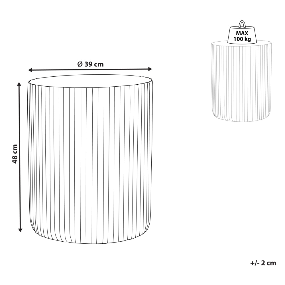 Tavolo Grigio chiaro in fibra di vetro MgO con piano rotondo a forma di tamburo Macchia UV Ruggine Acqua Resistente al vento Boho Moderno Soggiorno all'aperto