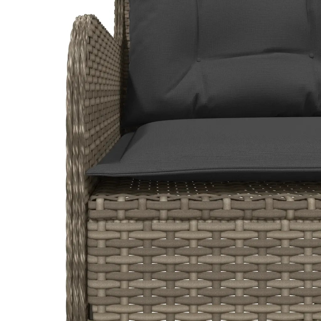 Set Divano da Giardino 2 pz con Cuscini Grigio in Polyrattan 3262080