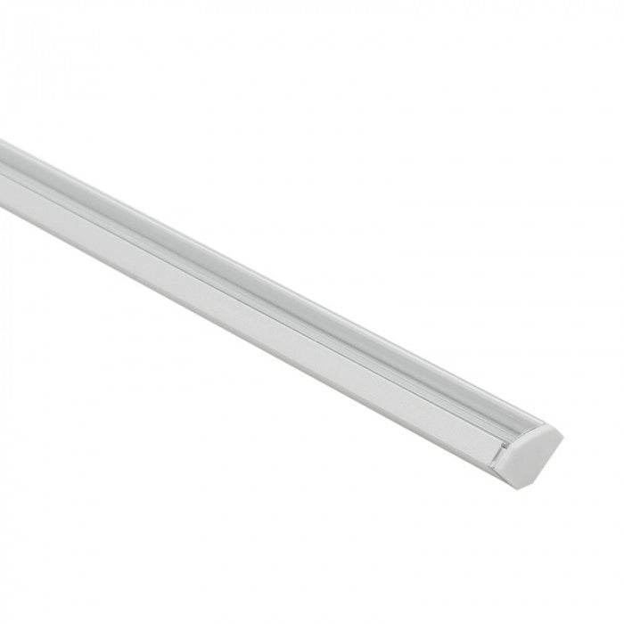 Profilo LED R01 angolare bianco cover trasparente 1m
