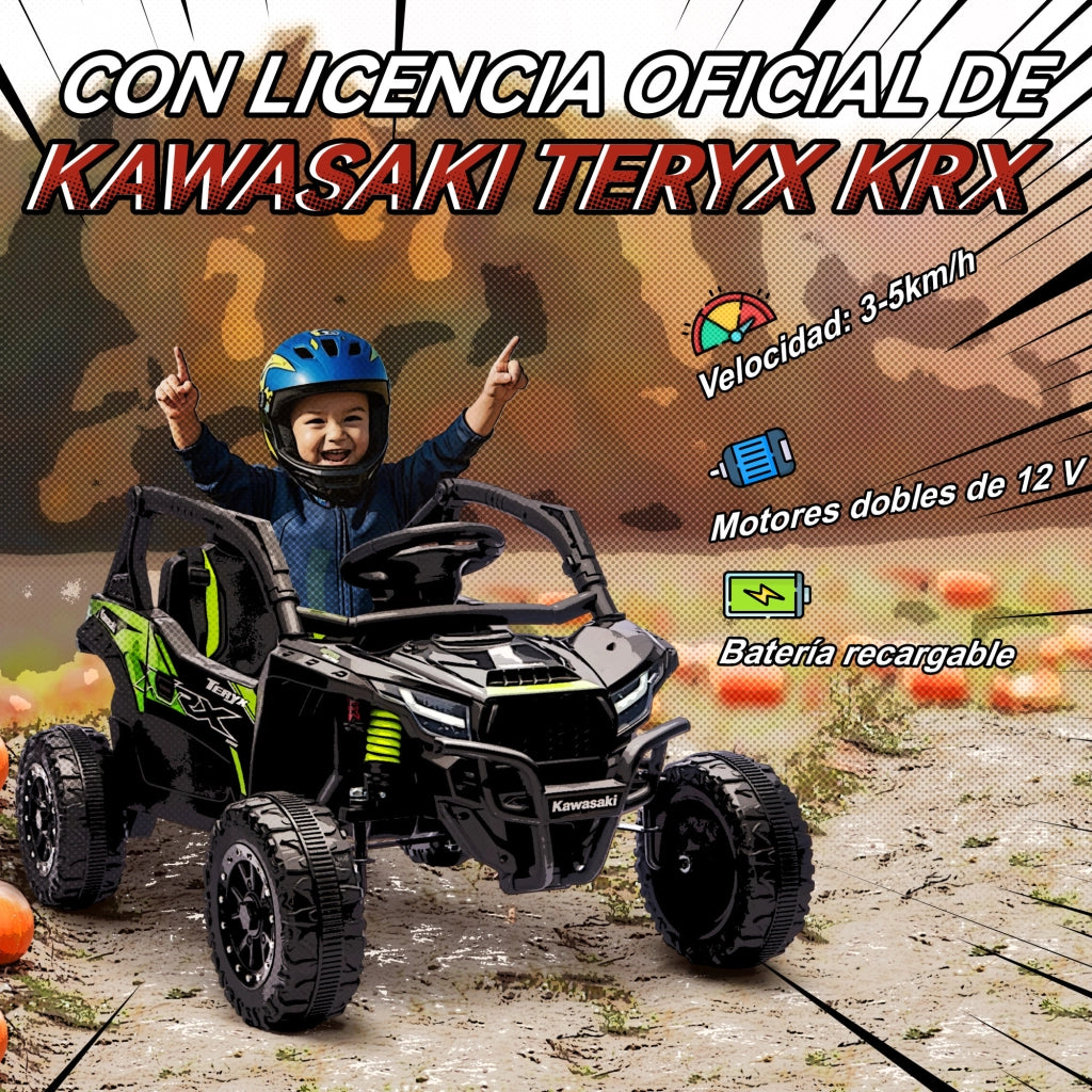 Giocattolo Elettrico per Bambini Kawasaki Teryx KRX 1000 ¨C zephmum ¨C 12V Nero