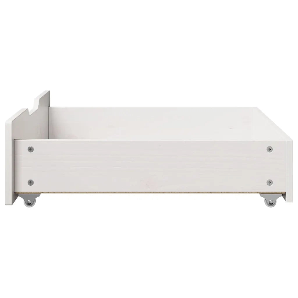 Cassettoni da Letto 2 pz Bianchi 65x55x17 cm in Legno di Pino 850936