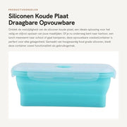 Contenitore portatile 800 ml - Opvougibile - Silicone - Cibo - Magnetron/Koelkast - Scatola per picnic
