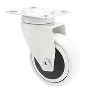 Wiel Design 3C - Zwenkwiel/apparaatwiel/transportwiel/meubelwiel - bianco, morbido, diametro 75 mm, cuscinetti a rulli, carico di 75 kg - 01227601