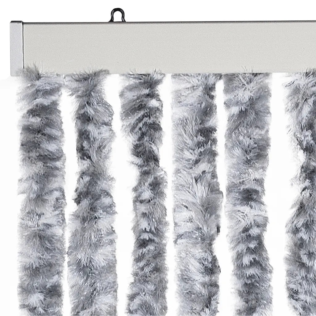Tenda Antimosche Grigio e Bianca 100x200 cm in Ciniglia 377375