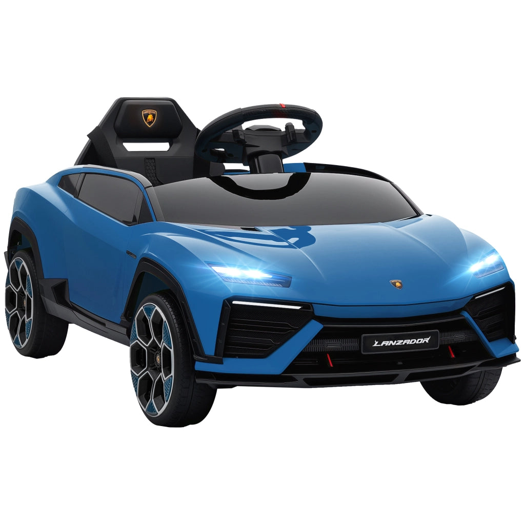 Auto elettrica per bambini Lamborghini 12V ¨C zephmum ¨C 2 motori, telecomando 2.4G, blu
