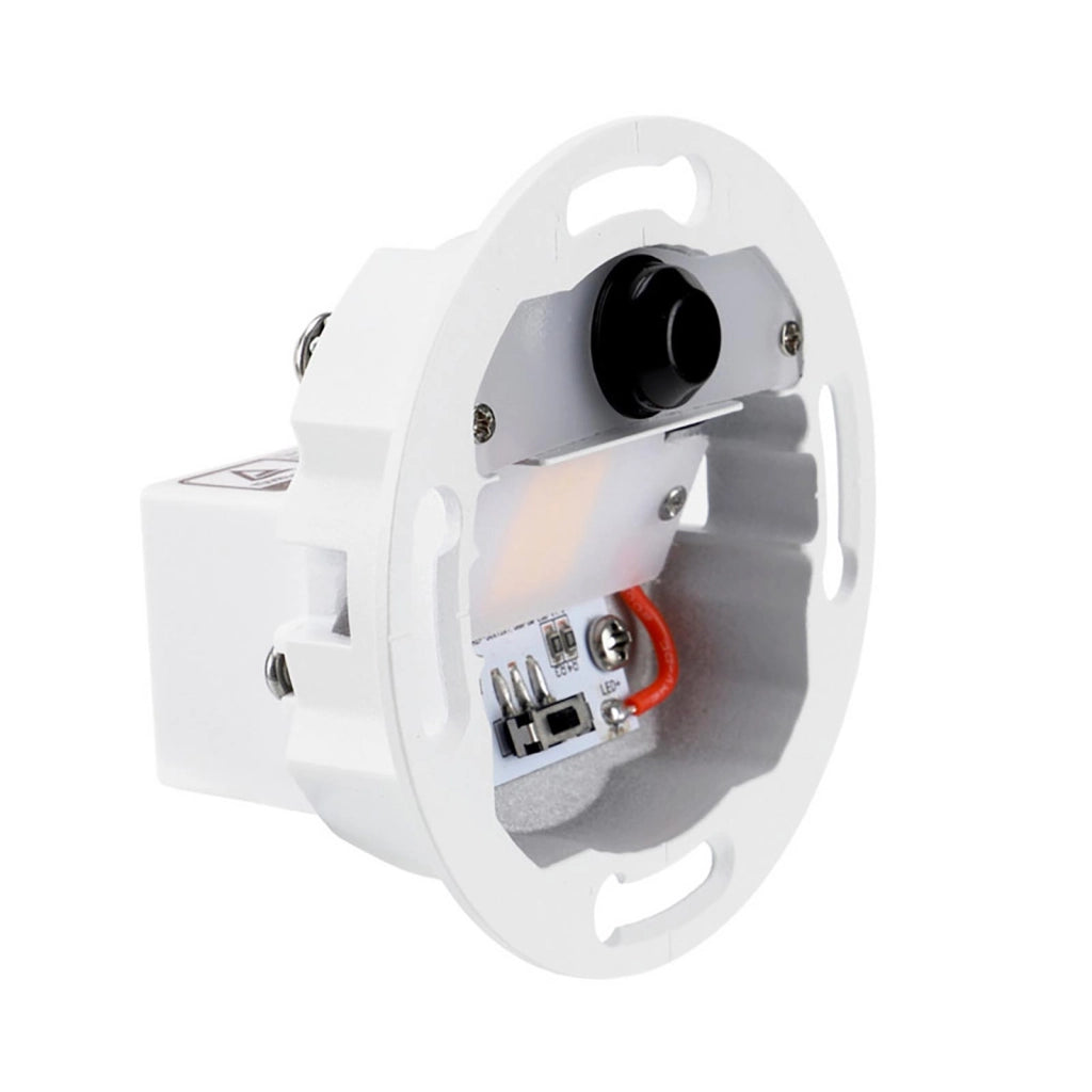 Faretto segnapassi luce LED da incasso con sensore movimento PIR potenza regolabile 4W 2W scale corridoio Tondo Nero 230V