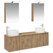 Set di Armadi da Bagno 5 pcs Rovere Artigianale 3406518