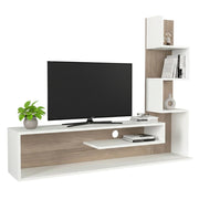 Armeno, Mobile Porta tv 5 Ripiani, 30x22x121h cm Bianco