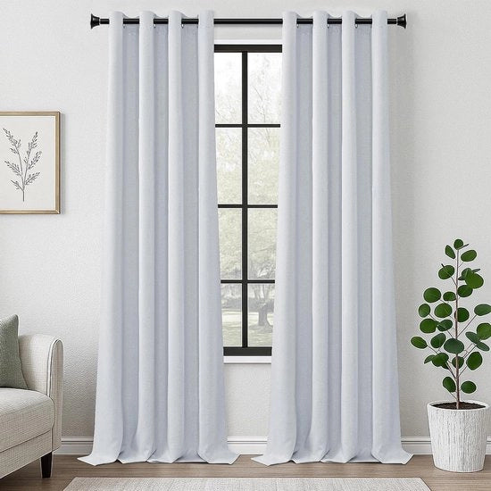 Gordini oscuranti "96 Gocce" – Termici – Set a due – Grigio chiaro – 140x245 cm – Con occhielli