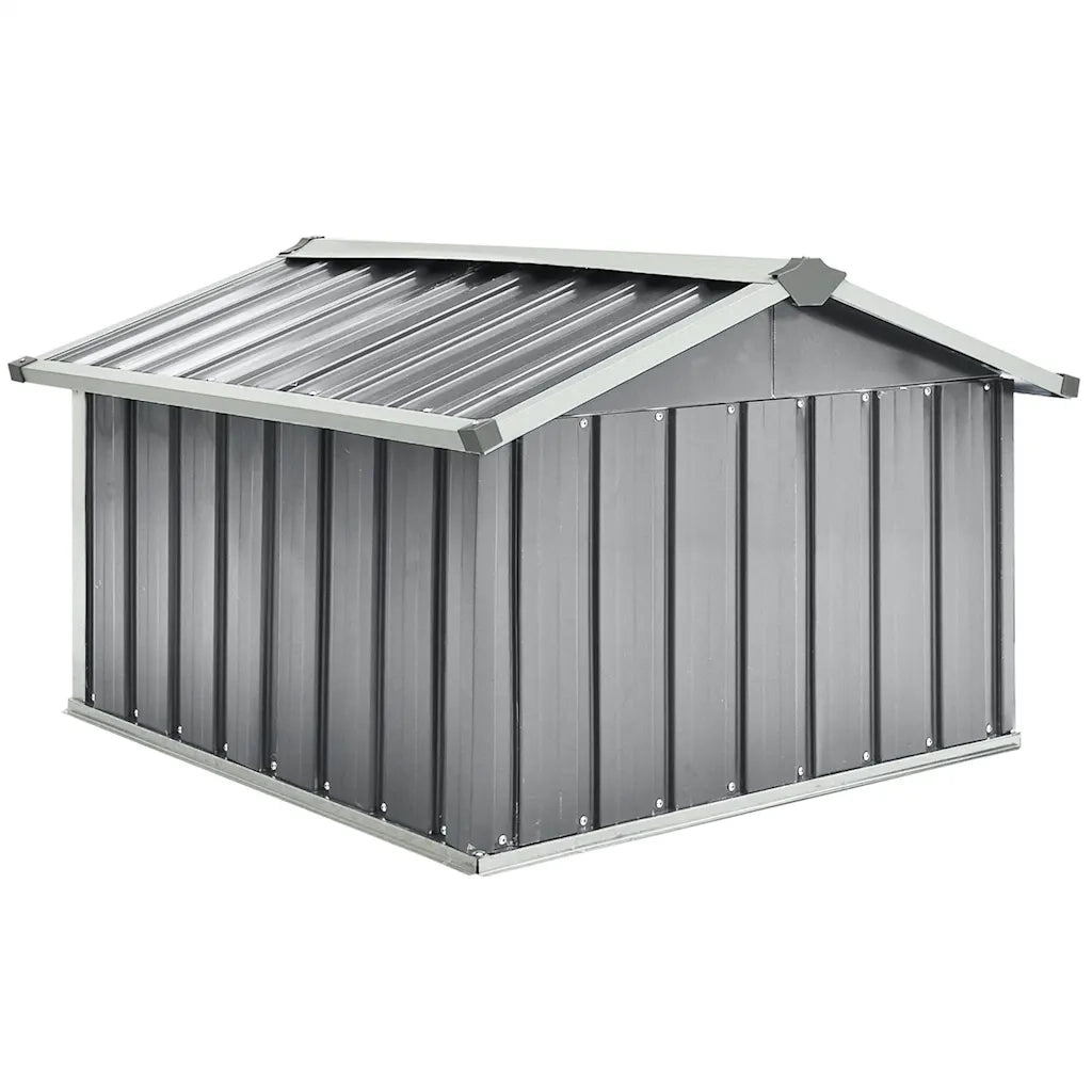 Capanno per Robot Tosaerba-Casetta da Giardino 92x97x63 cm Acciaio Zincato Grigio