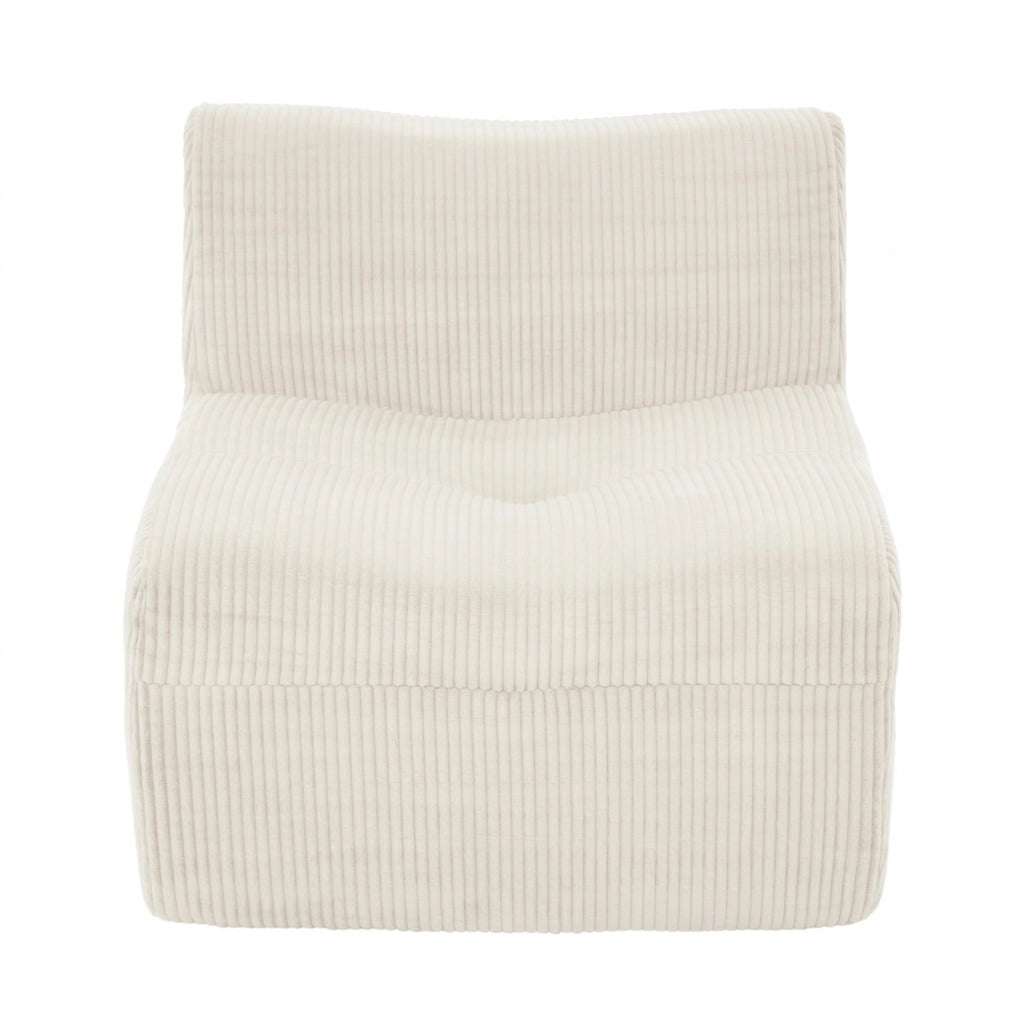 Divano modulare 4 posti in velluto a coste; 4 moduli; 311 x 90 x 65 cm; beige chiaro