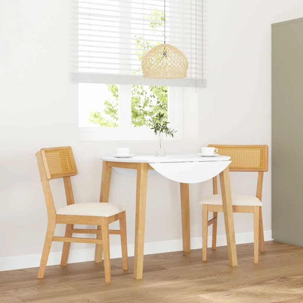 Sedie da Pranzo con Cuscini 2 pz in Legno Massello di Hevea 4102463