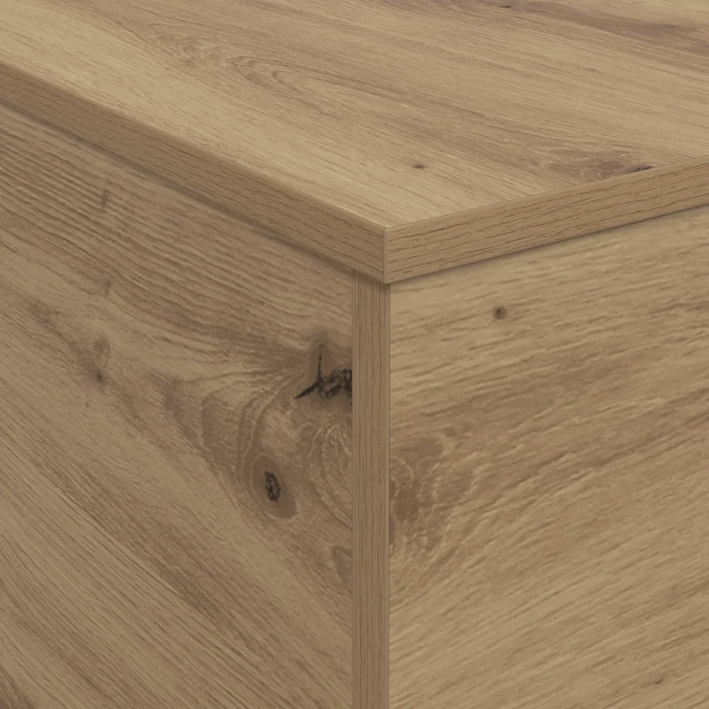 Tavolino da Salotto con Luci LED Rovere Artigianale 90x50x40 cm 857723