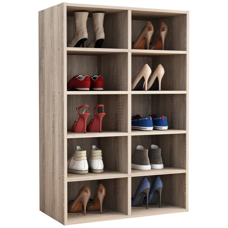 Legno Strong Scarpiera H84 L55 P30 cm Mobile Porta Scarpe Salvaspazio a Ripiani Stabile e Robusto Colore Noce