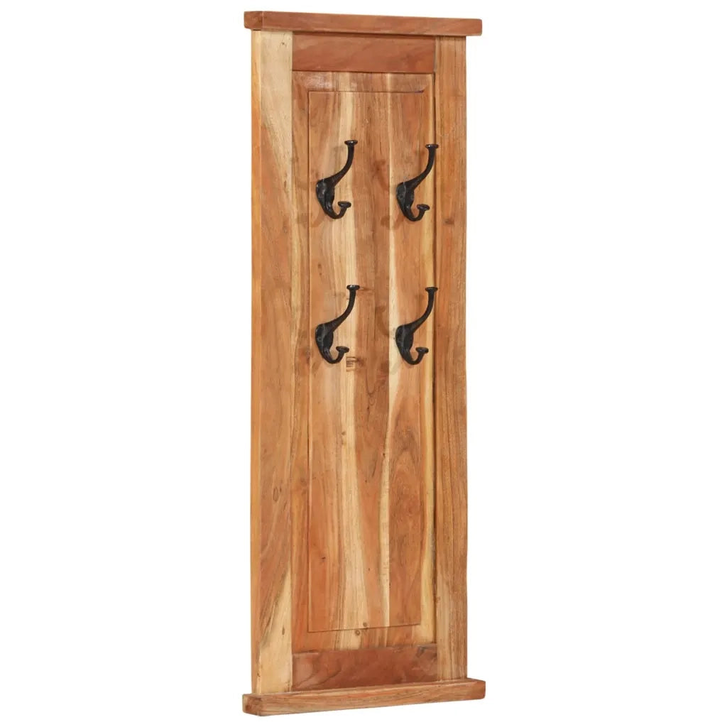 Appendiabiti 2 pz in Legno Massello di Acacia 38x100 cm 337854