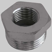 RIDUZIONE MASCHIO/FEMMINA OTTONE CROMATA  1 x 3/4     MADE IN ITALY