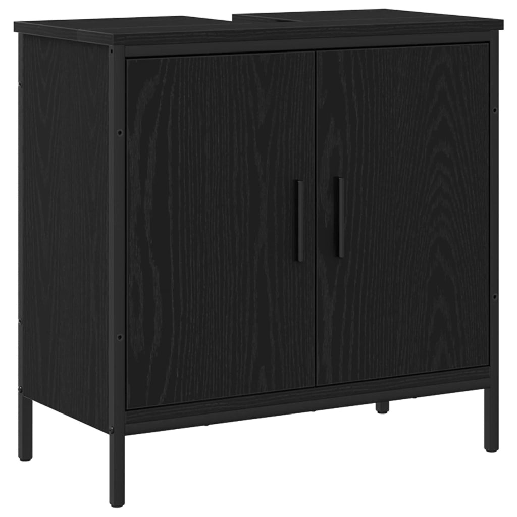 Set di mobili per il bagno 4 pcs Nero Legno multistrato 3334417