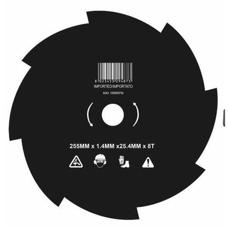 DISCO 8 DENTI ACCIAIO  255-1.4