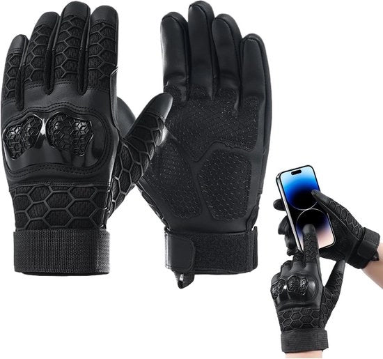 Manubrii con touchscreen e guaina rigida - Antiscivellamento e manubri resistenti agli urti per uomini da cross e piste.