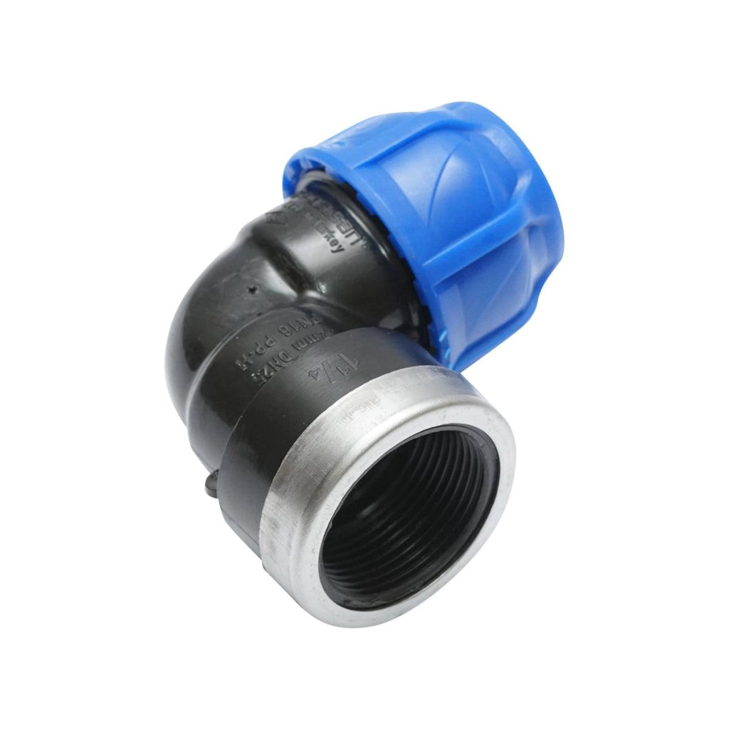Gomito Compressione PN16-32mmx 1 1/4" per sistemi di irrigazione RACCORDO/GIUNTO FEMMINA PN16-32mmx 1 1/4" Raccordo Compressione Manicotto Raccordo Compressione tubo irrigazione